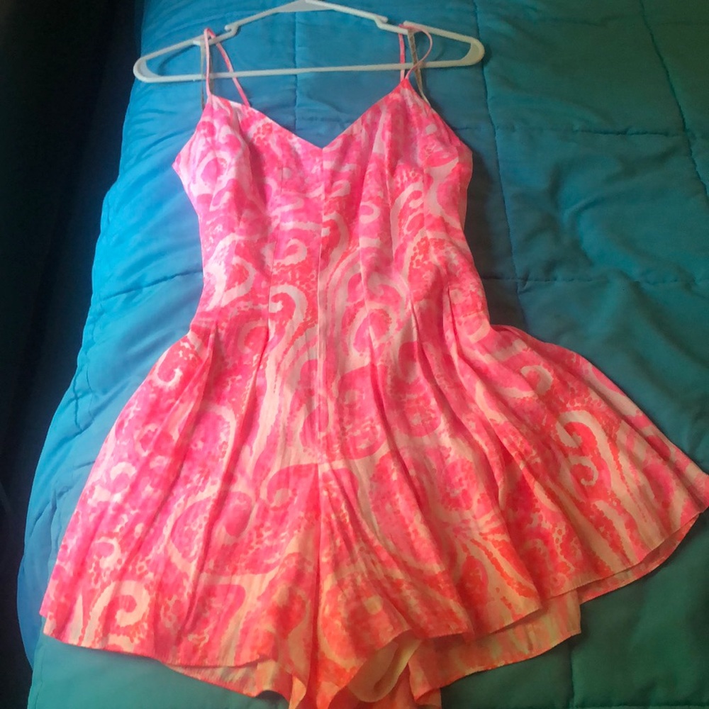 Lilly Pulitzer Pink Silk Romper